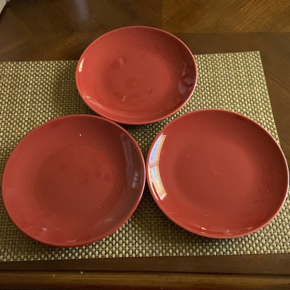 Red Stoneware Project 62 Plates (SEND ANY OFFER OVER $11‼️)